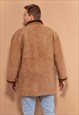 VINTAGE 70'S MEN SHEARLING COAT IN BROWN