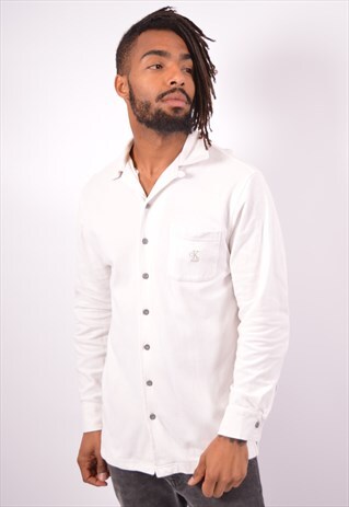 VINTAGE CALVIN KLEIN SHIRT SLIM FIT WHITE