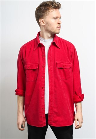 VINTAGE COTTON SHIRT RED