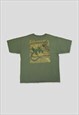 Vintage Gildan Souvenir Graphic Print T-Shirt in Green