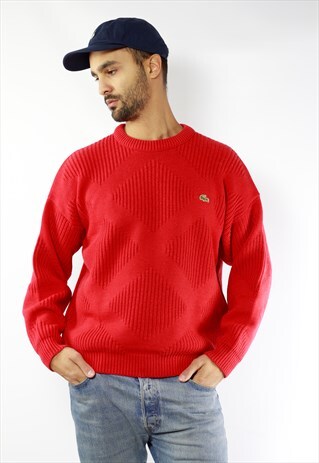 RED SWEATER LACOSTE / LACOSTE JUMPER WOOL