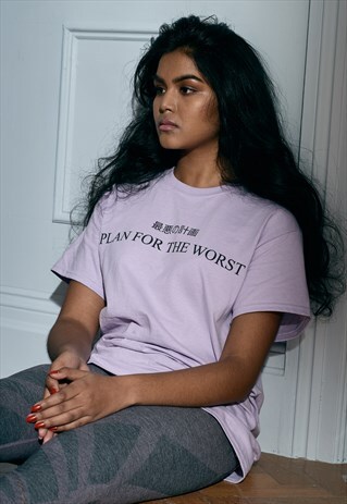 PLAN FOR THE WORST T-SHIRT IN LILAC