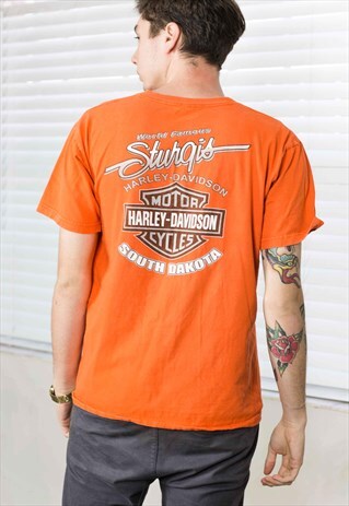 VINTAGE HARLEY-DAVIDSON STURGIS T-SHIRT LOGO 90S X 8.4