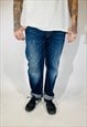 VINTAGE W36 L32 ARMANI SLIM FIT JEANS IN BLUE