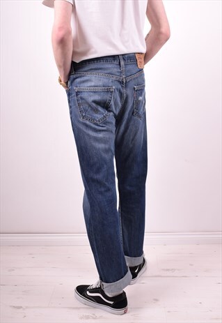 LEVI'S 501 MENS VINTAGE JEANS W32 L32 BLUE 90'S