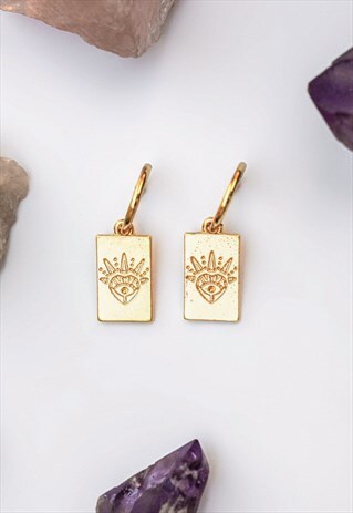 GOLD OSIRIS TALISMAN EARRINGS