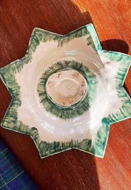 Vintage Handmade Star shaped Christmas bowl / plate