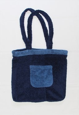 Furry Dressing Gown Navy Tote