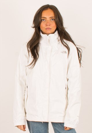 VINTAGE WHITE NORTH FACE HYVENT JACKET XL