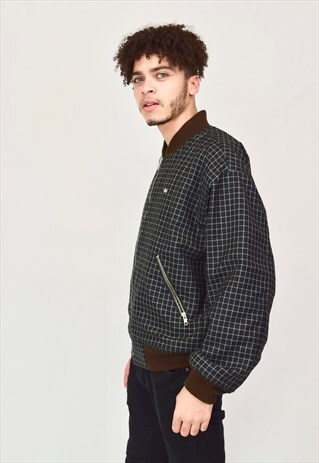 VINTAGE 90'S LACOSTE REVERSIBLE BLACK AND BROWN JACKET