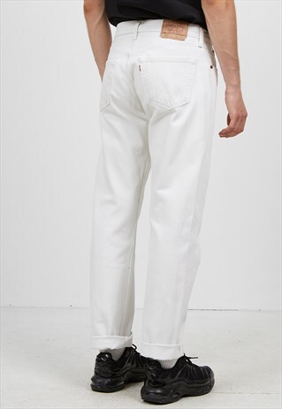 VINTAGE WHITE LEVI'S 501 FIT DENIM JEANS