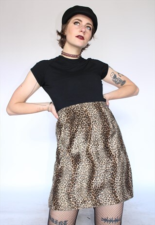 LEOPARD PRINT HIGH WAISTED SKIRT