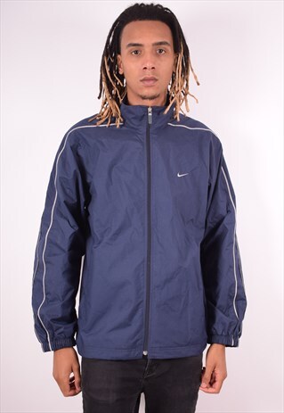 NIKE MENS VINTAGE JACKET LARGE BLUE 90S