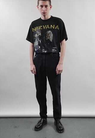 VINTAGE 80'S BLACK DENIM JEANS