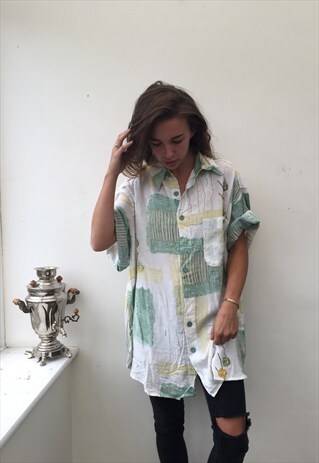 CRAZY PATTERN OVERSIZED RETRO VINTAGE UNISEX FESTIVAL SHIRT