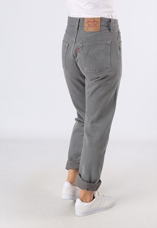 LEVIS 501'S DENIM JEANS BOYFRIEND HIGH WAISTED 8 - 10 (L83N)