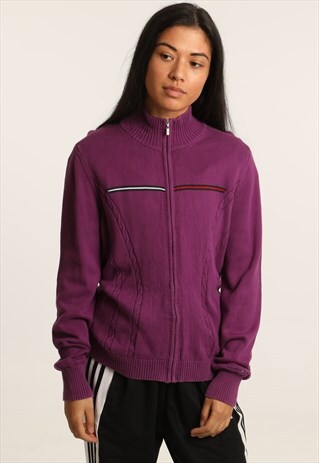 VINTAGE TOMMY HILFIGER KNIT ZIPPED SWEATSHIRT