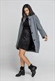WOOL BLEND GREY COAT BY CONQUISTA FASHION