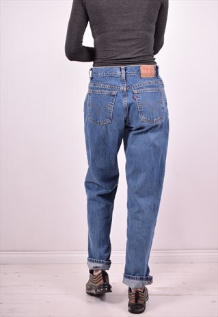 LEVI'S 550 WOMENS VINTAGE JEANS W29 L32 BLUE 90'S