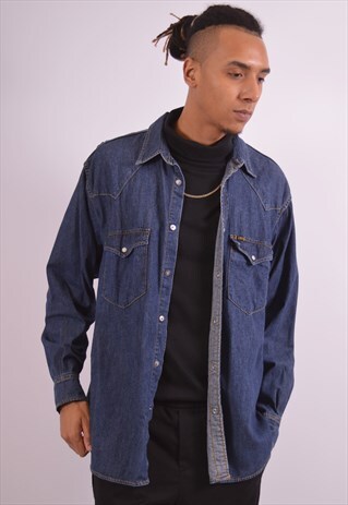 VINTAGE LEE DENIM SHIRT BLUE
