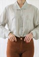 VINTAGE BLOUSE LACE COLLAR MINT M B407