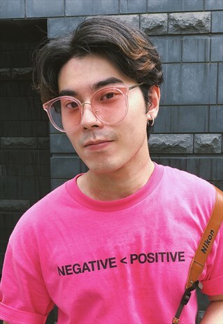 OVERSIZED ROUND SUNGLASSES - PINK