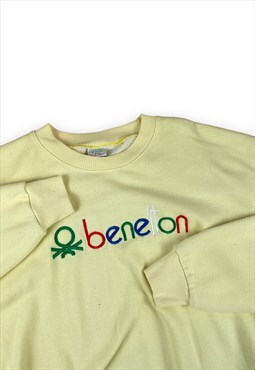 United Colors of Benetton Vintage 90s Yellow sweatshirt
