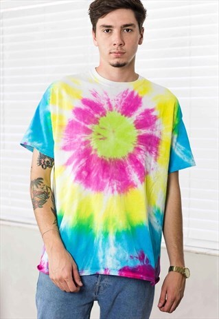 VINTAGE TIE DYE T-SHIRT 90S XL 7.3