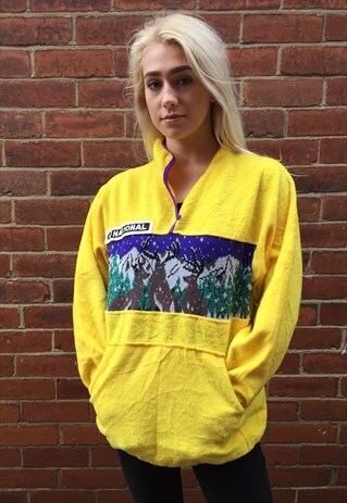 VINTAGE YELLOW FLEECE JUMPER