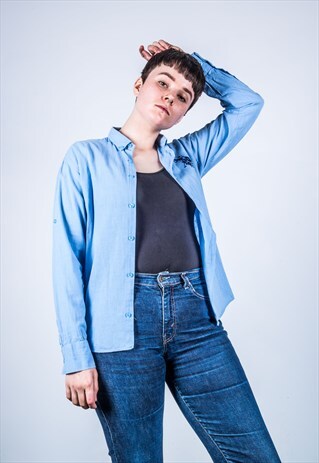 RALPH LAUREN VINTAGE 1990S BLUE SHIRT