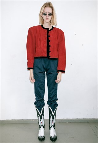 VINTAGE SUEDE CROP JACKET