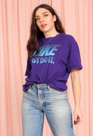 VINTAGE 90S PURPLE NIKE T-SHIRT
