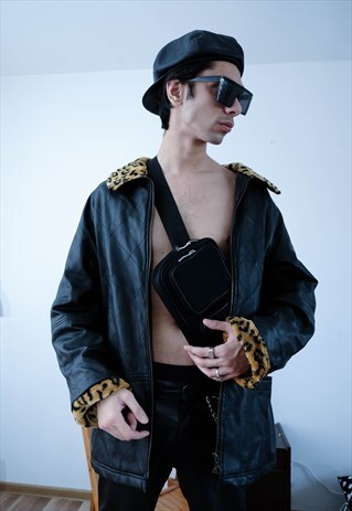 ANIMAL PRINT ECOLOGIC LEATHER COAT