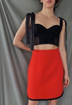 90s vintage GIANNI VERSACE Couture minimalist mini skirt