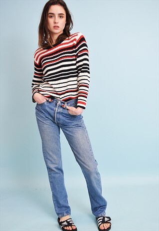 90'S RETRO LEVI'S STONEWASH REGULAR WAIST DENIM JEANS