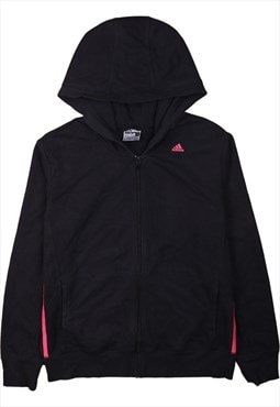 Vintage 90's Adidas Hoodie Full Zip Up Black XLarge