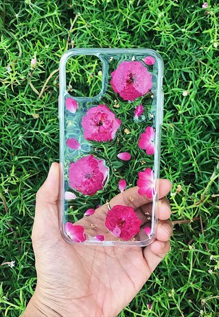 HANDMADE REAL FLOWERS IPHONE /SAMSUNG CASE