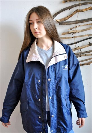 VINTAGE USA BLUE COACH JACKET, 90S SPORT JACKET