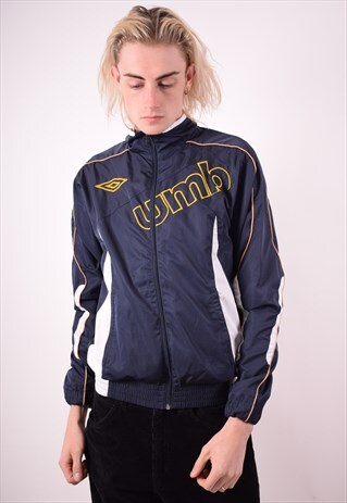 UMBRO MENS VINTAGE TRACKSUIT TOP JACKET SMALL BLUE 90S