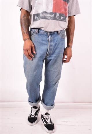 LEVI'S 501 MENS VINTAGE JEANS W36 L32 BLUE 90S