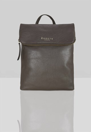 GENUINE SOFT LEATHER BACKPACK FOR WOMEN - BROWN RUCKSACK