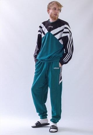 VINTAGE MENS ADIDAS TRAINING SWEAT SUIT PANTS SWEATSHIRT
