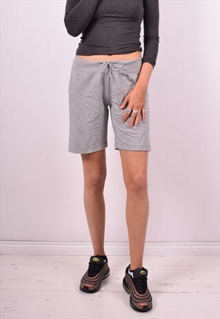 CHAMPION WOMENS VINTAGE SHORTS W32 GREY 90'S