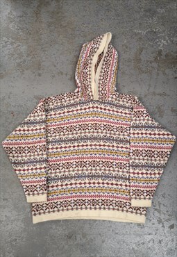 Vintage Abstract Knit Sweater Shop Jumper Patterned Grandad