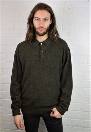 VINTAGE 90'S RALPH LAUREN COLLARED JUMPER