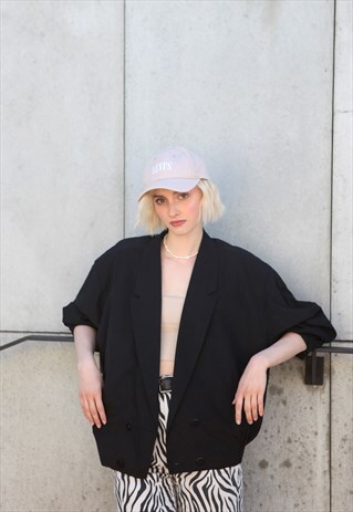 VINTAGE 90'S OVERSIZE BOMBER JACKET IN BLACK
