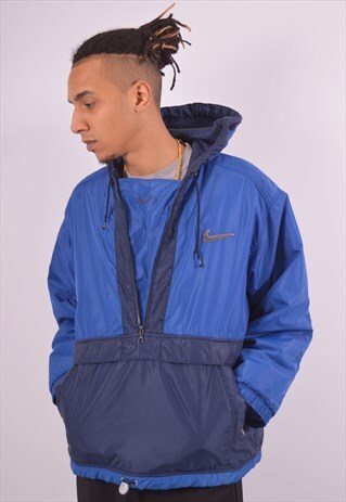 VINTAGE NIKE PULLOVER JACKET BLUE