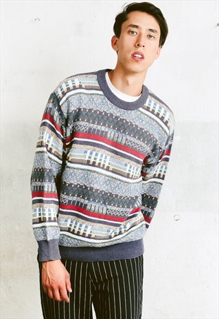 VINTAGE STRIPED COOGI STYLE JUMPER