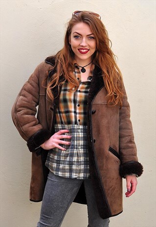 VINTAGE 70S SHEEPSKIN SHEARLING JACKET