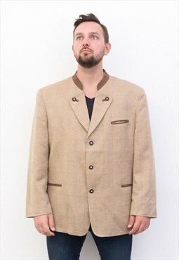 ALPHORN Vintage Trachten Mens UK 46 Wool Blazer EU 56 Jacket